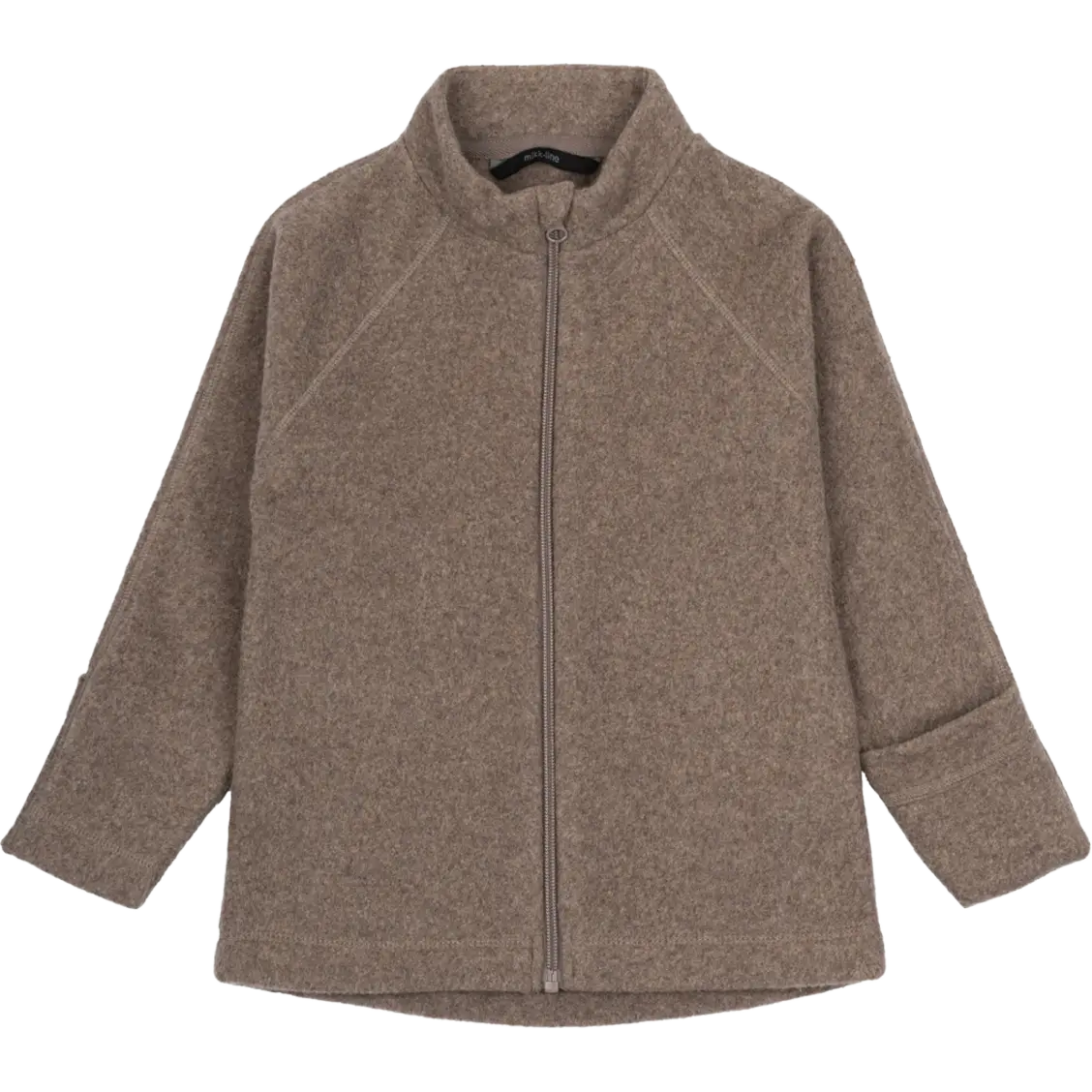Mikk-Line Cotton Fleece Baby Jacket - Melange Denver - 56 - Fleecetrøjer til børn