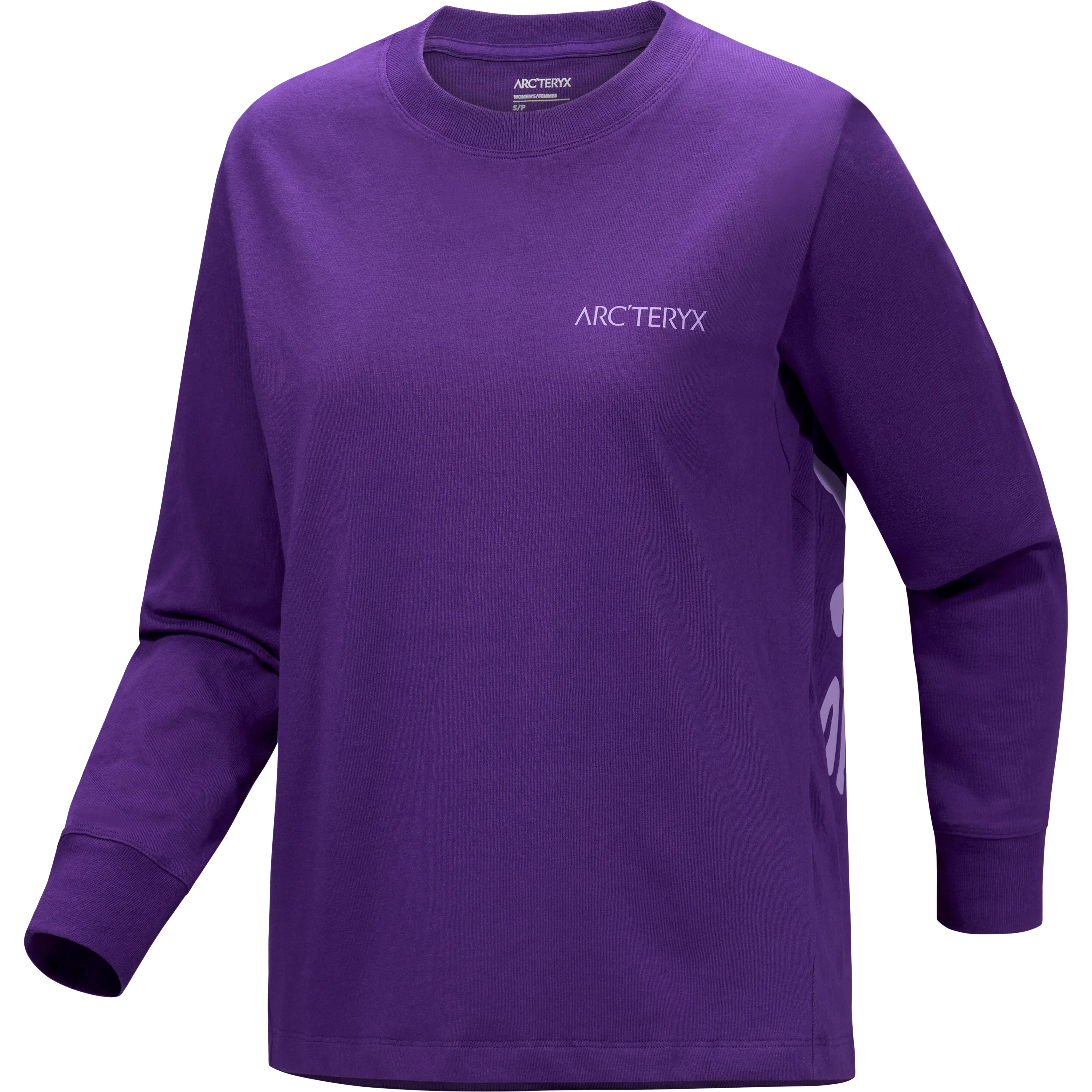 Arcteryx Kragg Cotton Bird Crew LS Women - Azalea/Aster - L - Langærmet T-shirts