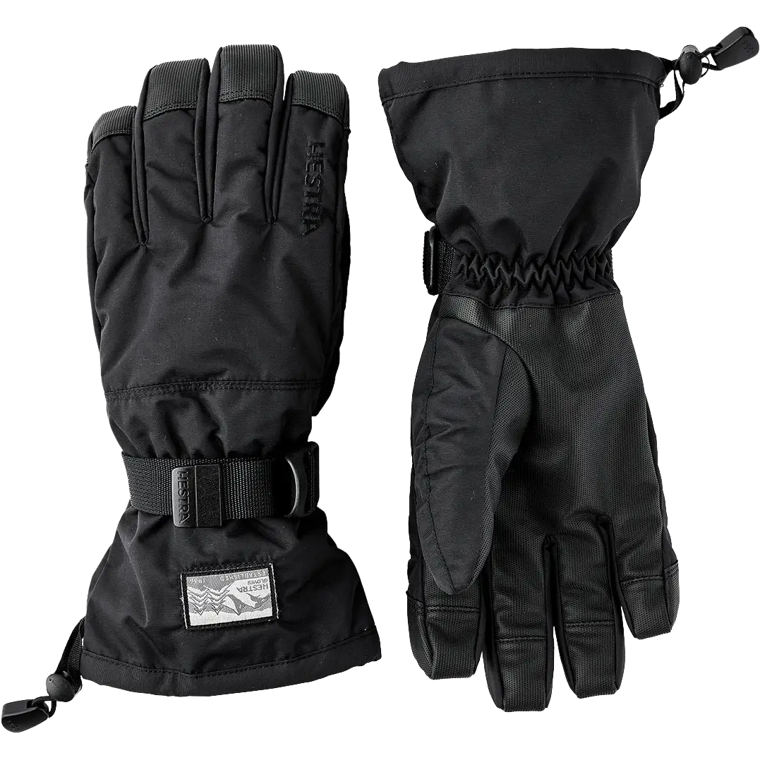 Hestra Gauntlet Sr. - 5 Finger handsker - Black/Black - 11