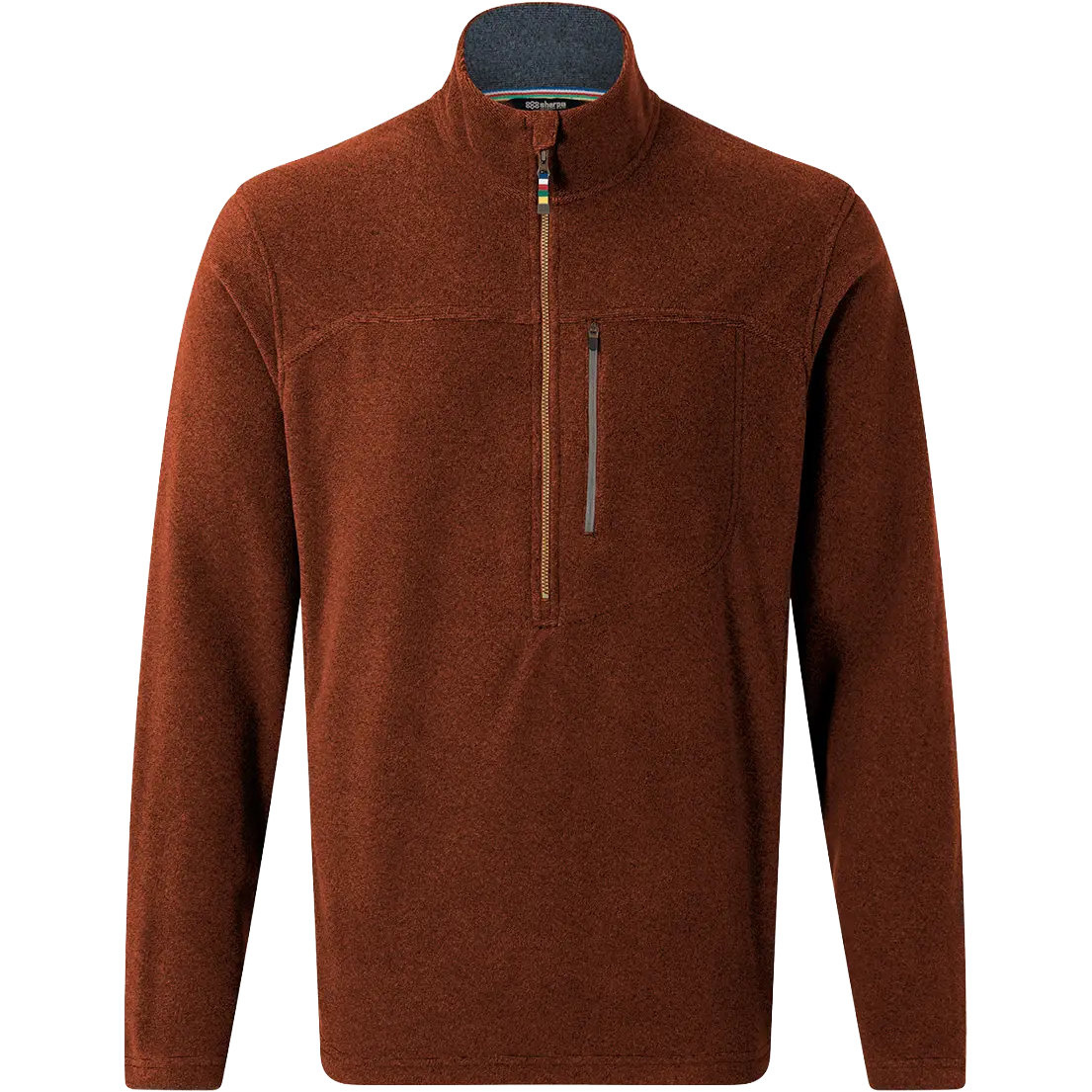 Sherpa Rolpa Eco Zip Tee Men fleece - Dark Rust - XL - Fleecetrøjer