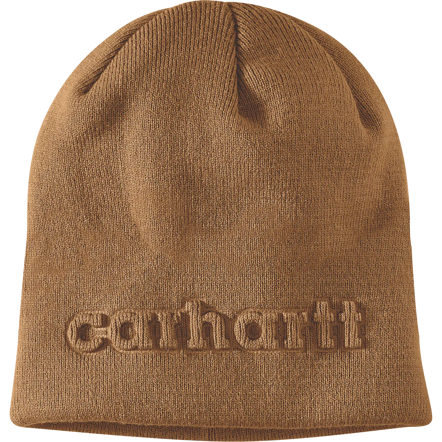 Carhartt Knit Embossed Beanie - Carhartt Brown - One size - Huer