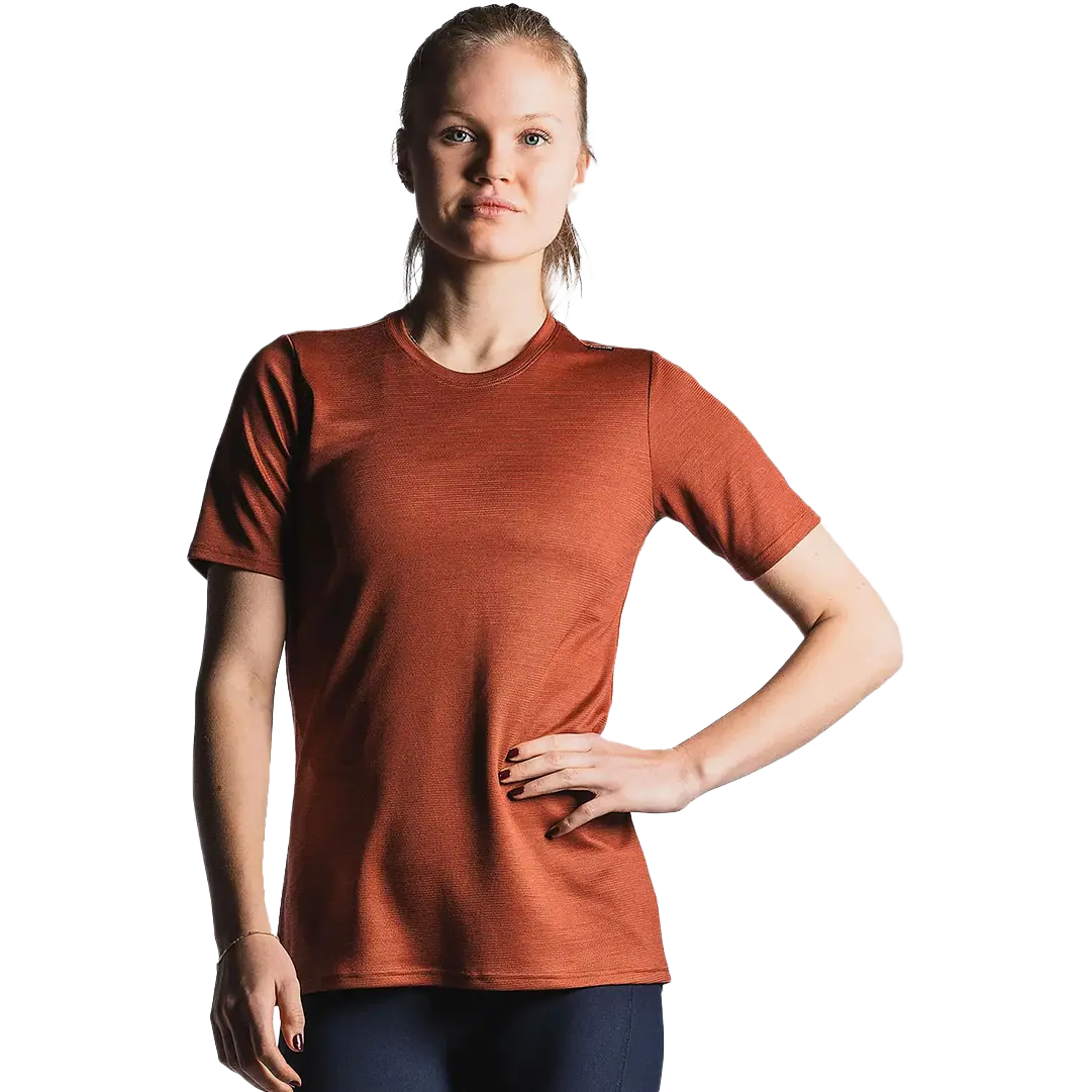 Fusion Technical Merino 150 T-shirt Women - Rust - M - Kortærmet T-shirts