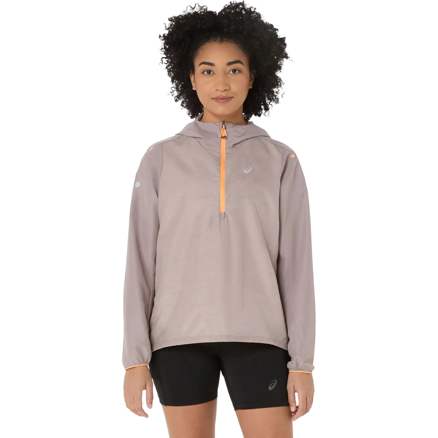 Asics Fujitrail Packable Windbreaker Women - Rainstorm Grey - L - Løbejakker