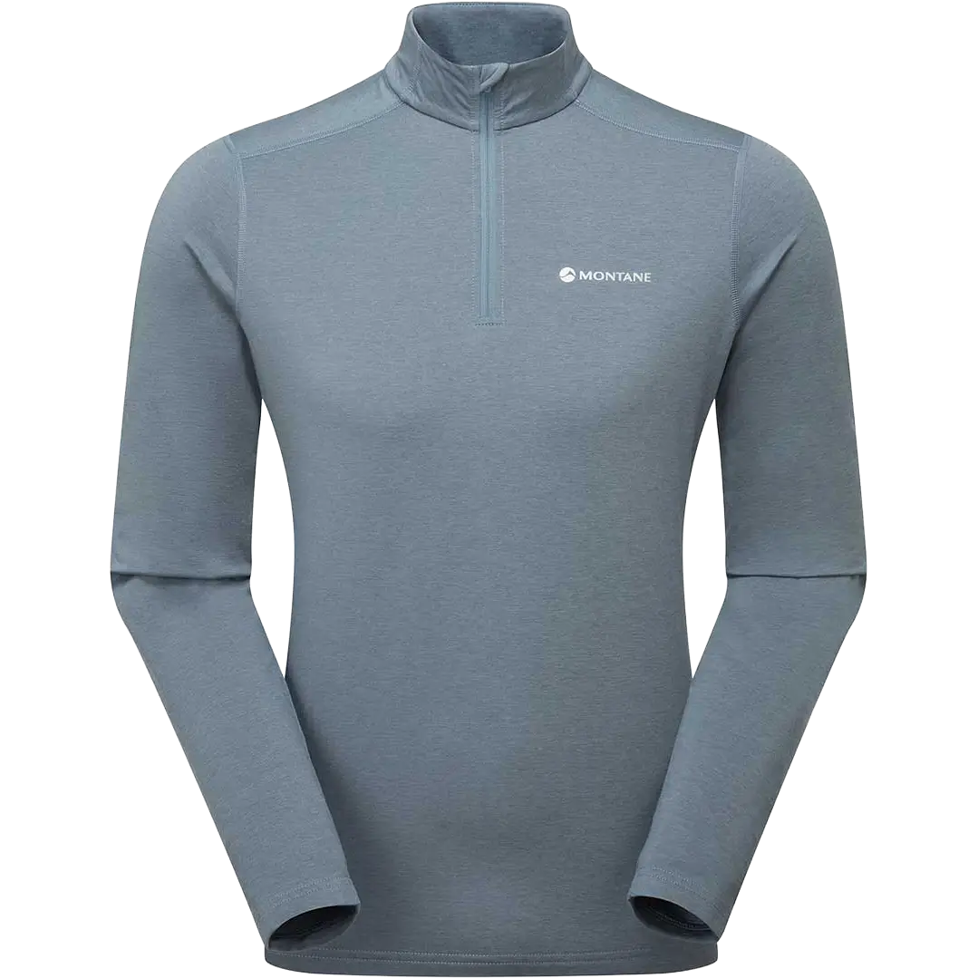 Montane Dart XT Zip Neck Men løbetrøje - Stone Blue - L - Skiundertøj
