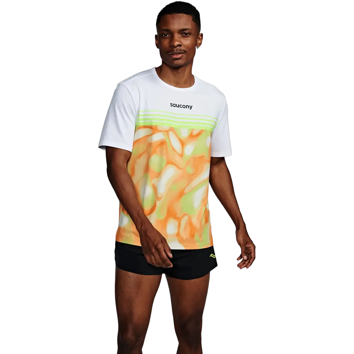 Saucony Elite Short Sleeve Men - Peel - M - Løbe t-shirt