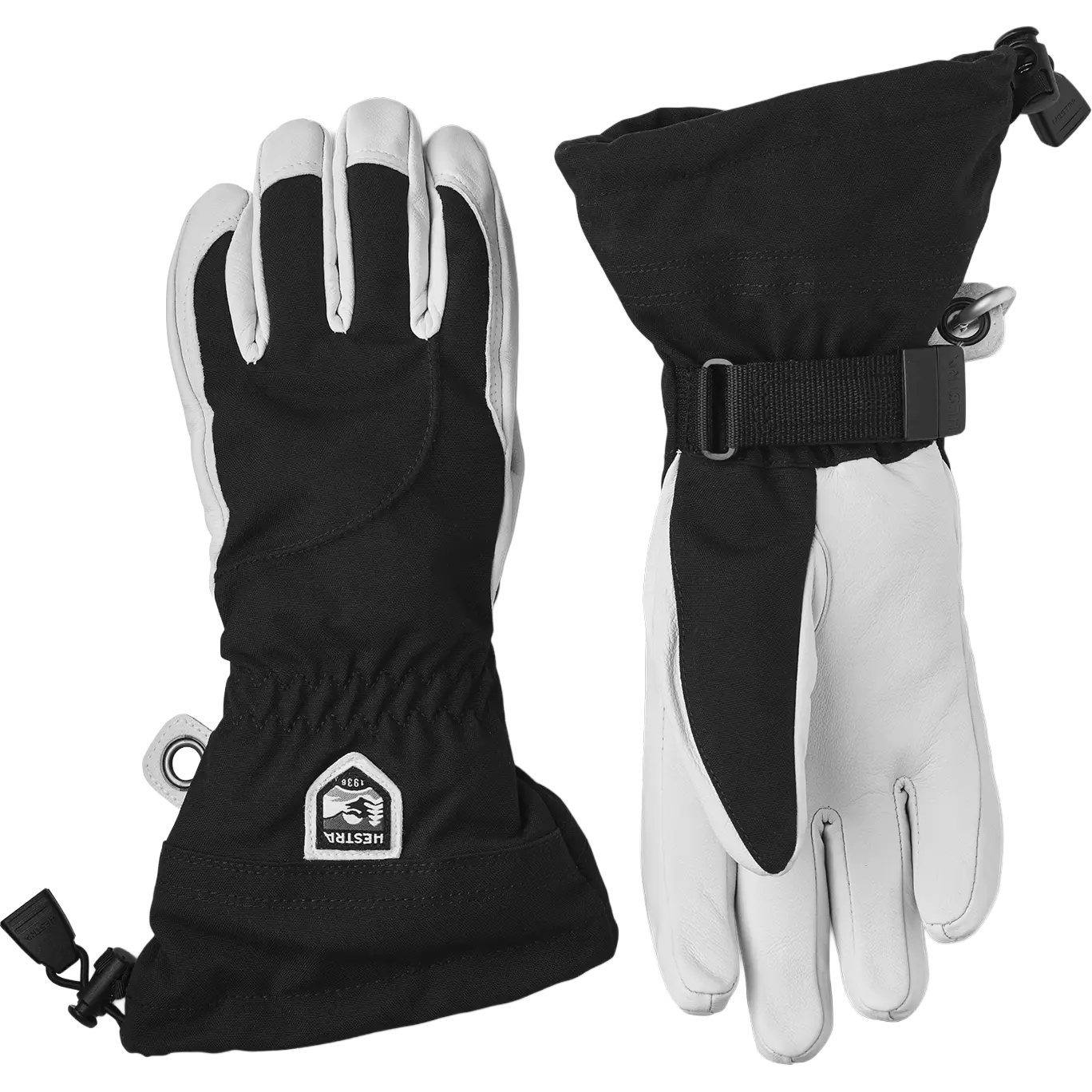 Hestra Heli Ski 5 finger Women - Black/Offwhite - 7 - Handsker