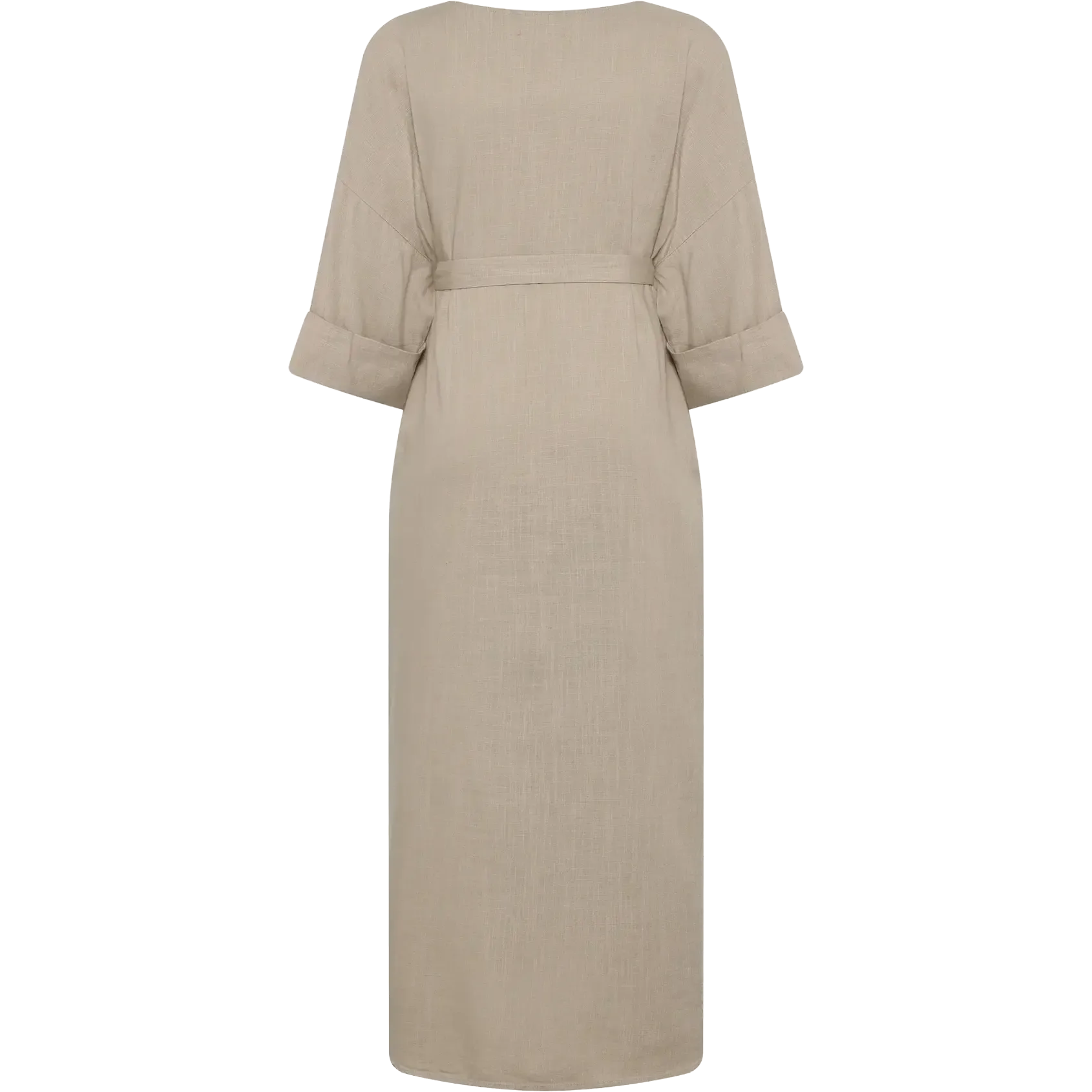 Linen-Mix V-Neck Dress Women