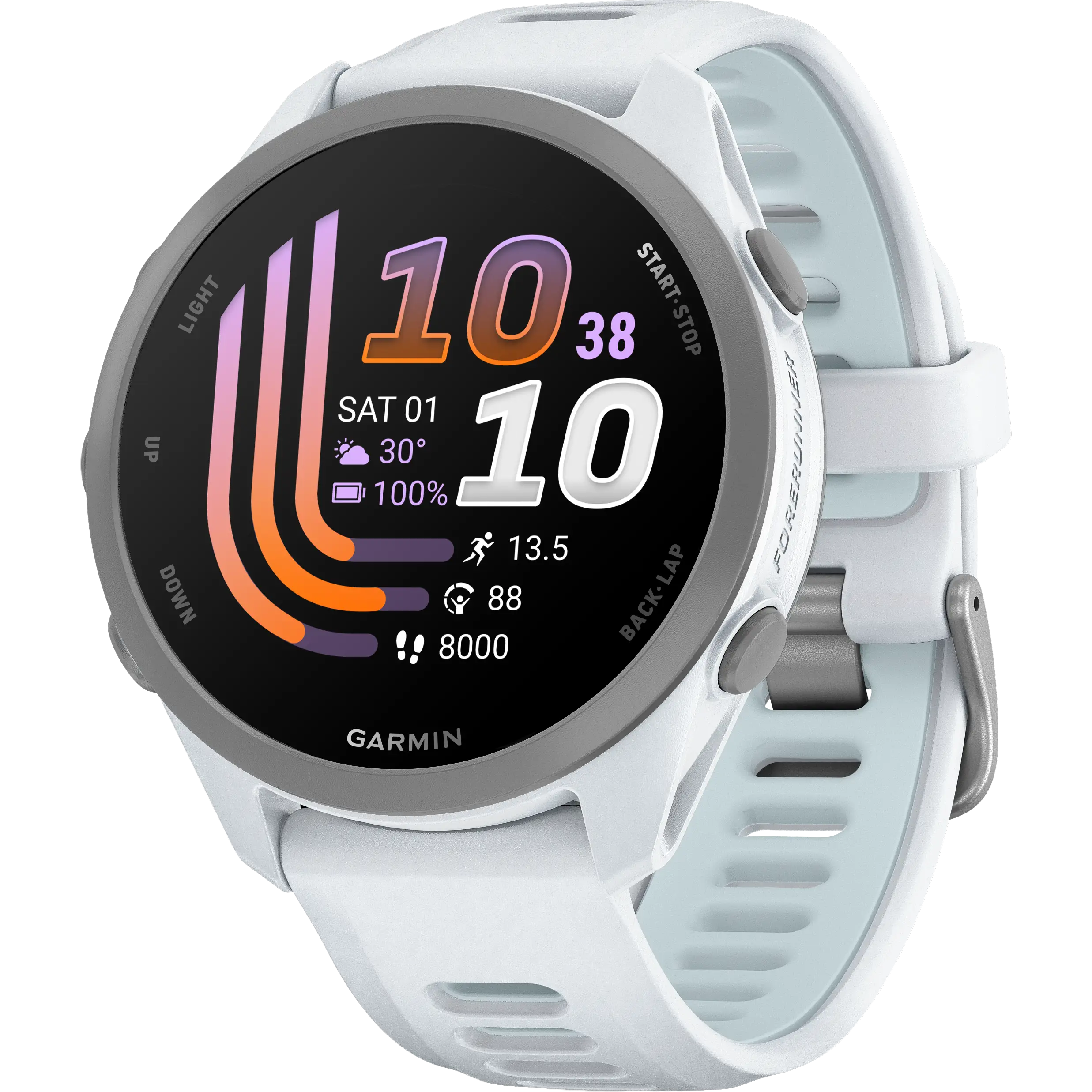 Garmin Forerunner 170 Music - Whitestone with Whitestone/Clo - One size - Løbeur