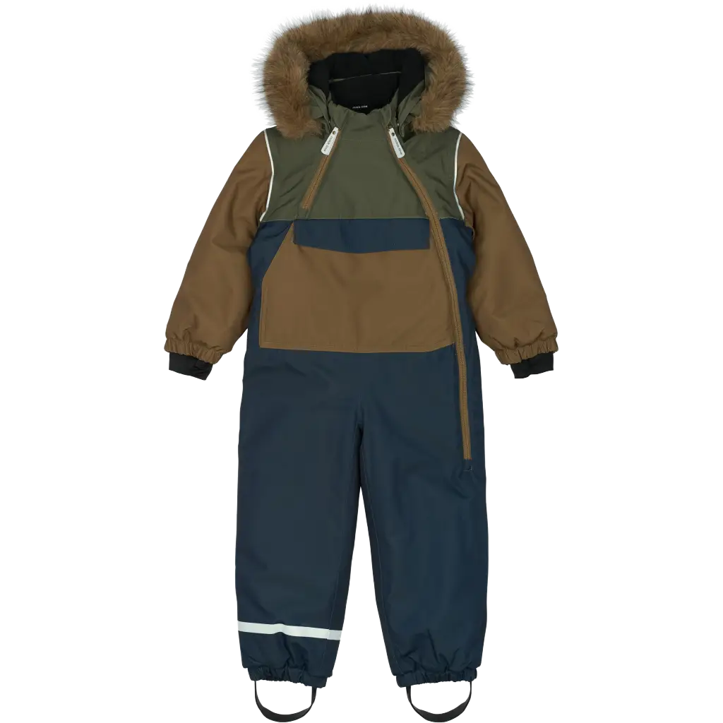 Mikk-Line Anorak Snowsuit Kids flyverdragt - Olive Night - 80 - Flyverdragter til børn