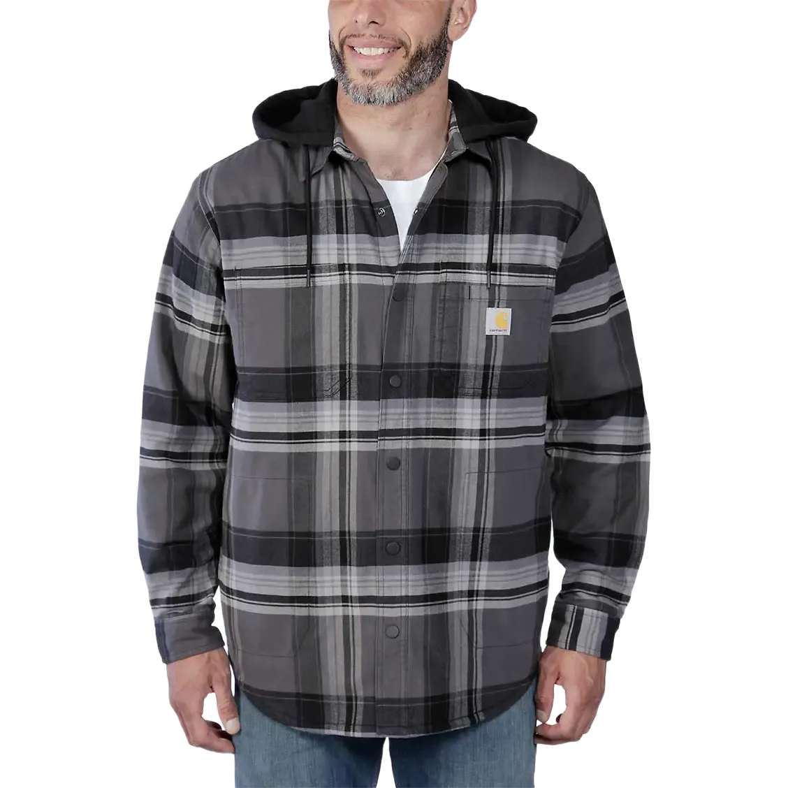 Flannel Sherpa-Lined Shirt Jacket Men