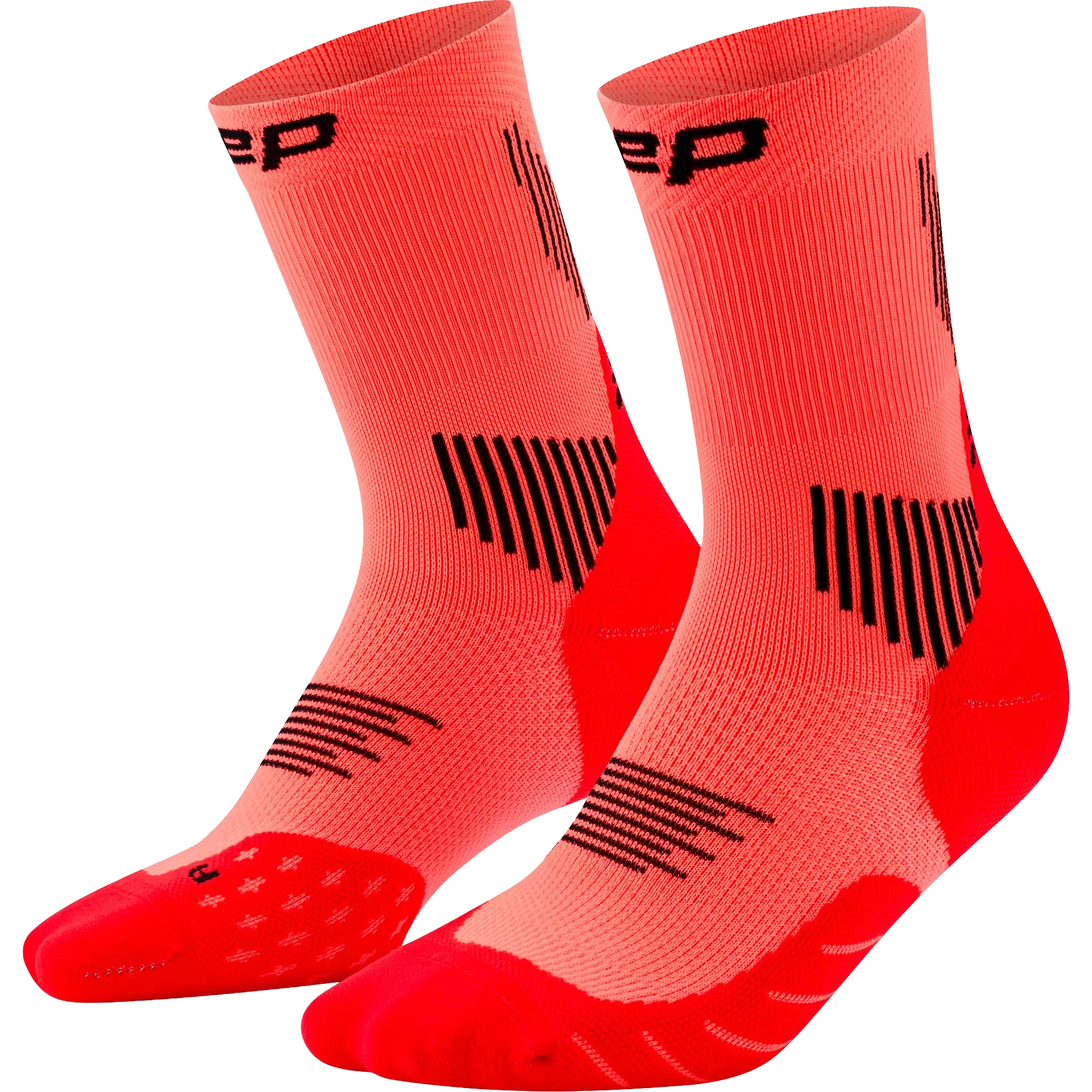 CEP Run Socks Mid Cut 5.0 Women - Neon Coral - IV 40-43 - Sportssokker