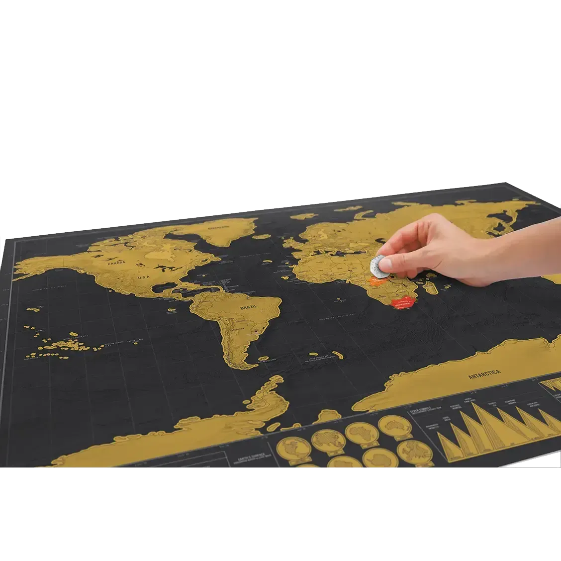 Scratch Map Deluxe världskarta