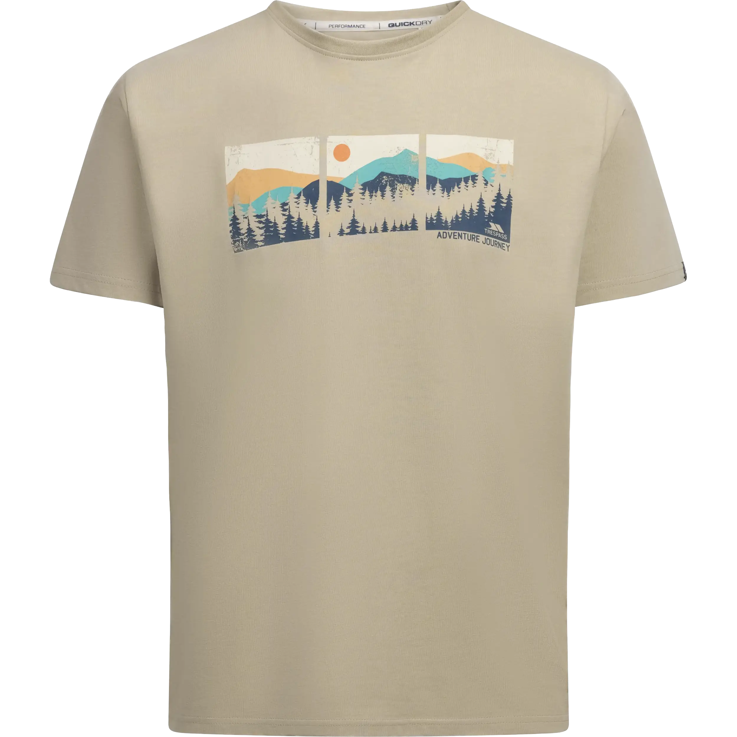 Trespass Benny Printed T-shirt Men - Oat - 2XL - Kortærmet T-shirts