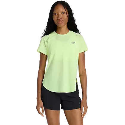 New Balance Athletics T-Shirt Women - Afterglow Heather - L - Løbe t-shirt
