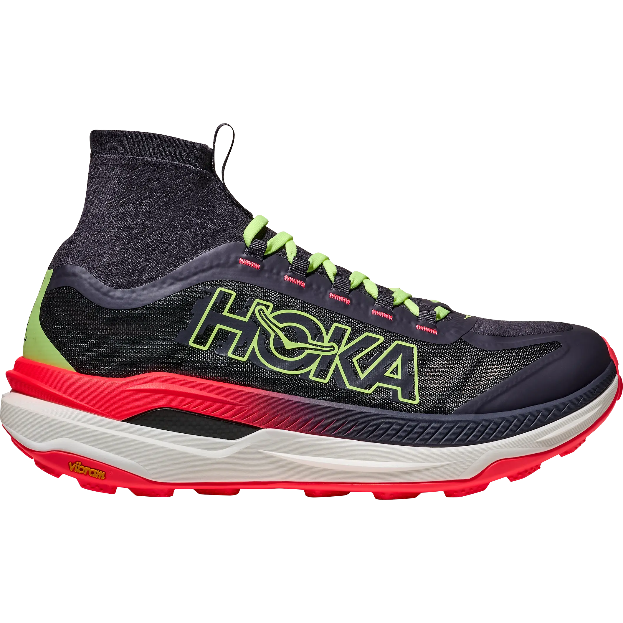 HOKA One One Tecton X 3 Men - Squid Ink/Neon Flame - US8,5/UK8/42 - Konkurrence løbesko
