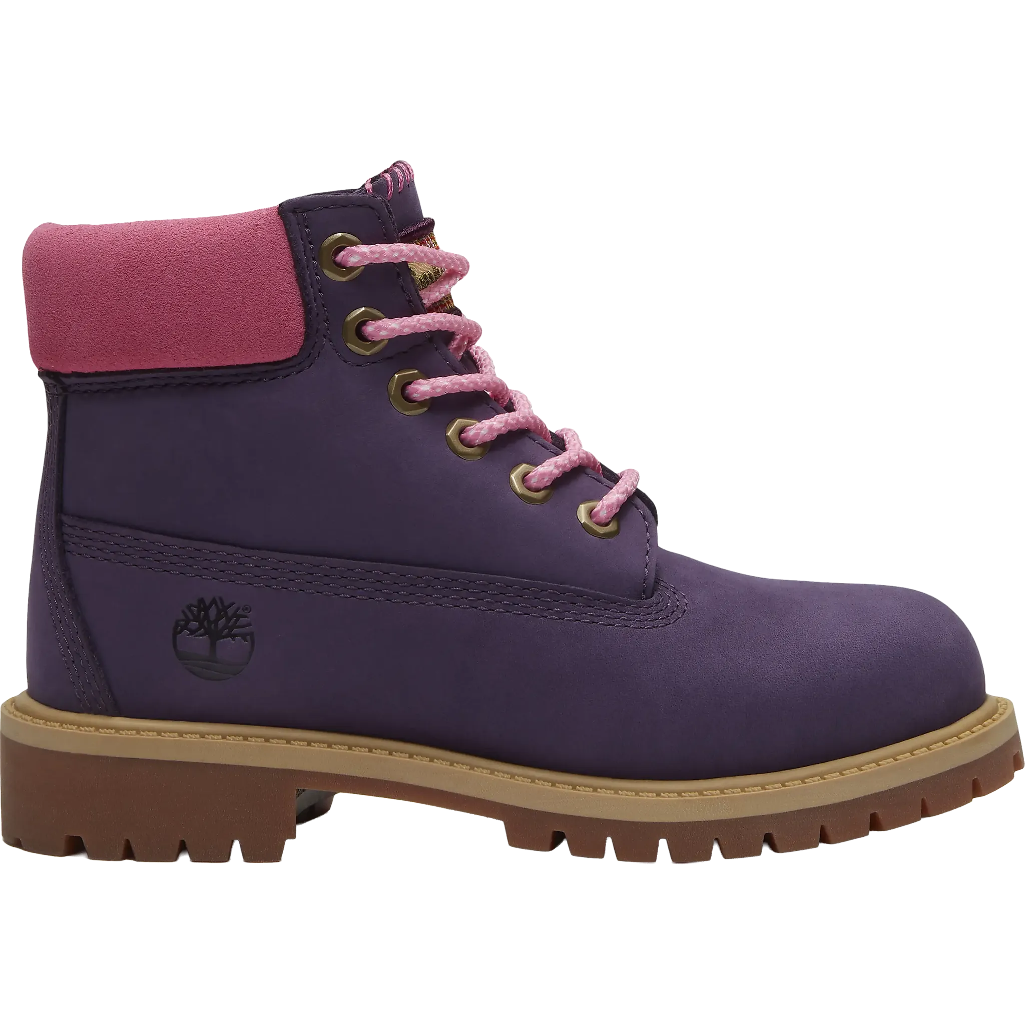 Dk Purple Nubuck W Ltpink