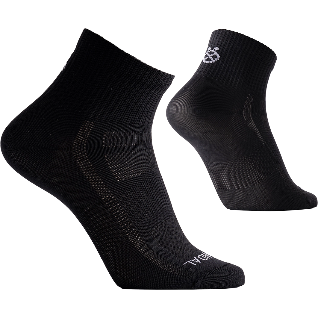 Döndal Run Training Low Crew, 2-pack løbesokker - Black - 39-41 - Løbestrømper
