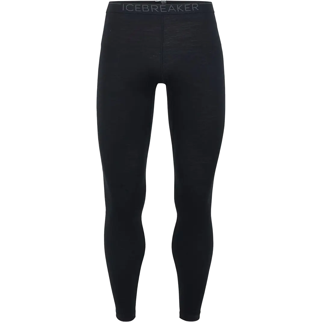 Icebreaker Oasis Leggings Mens 200 - Black/Monsoon - S - Uldundertøj
