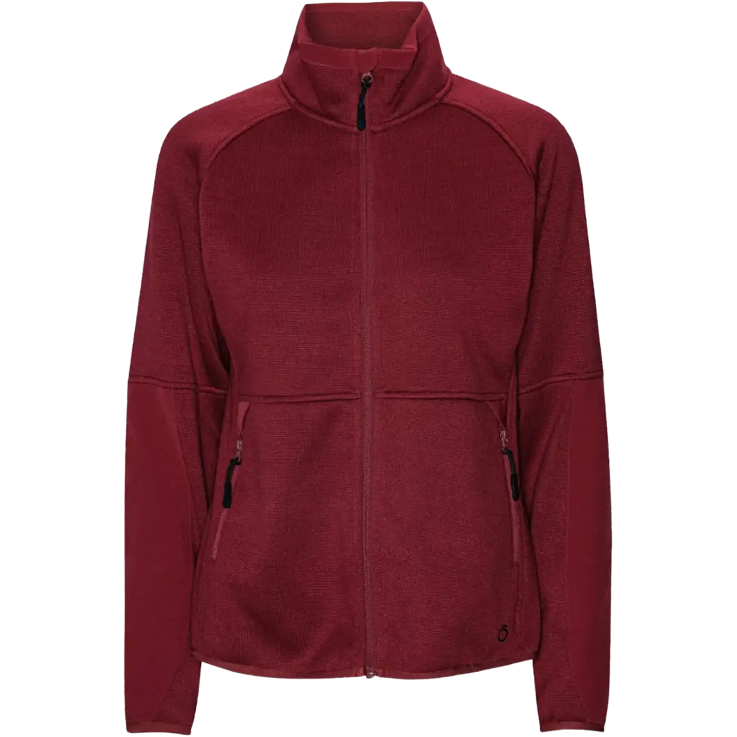 Superstainable Almind Zip Sweat Women Fleecejakke - Rio Red - S - Fleecejakker