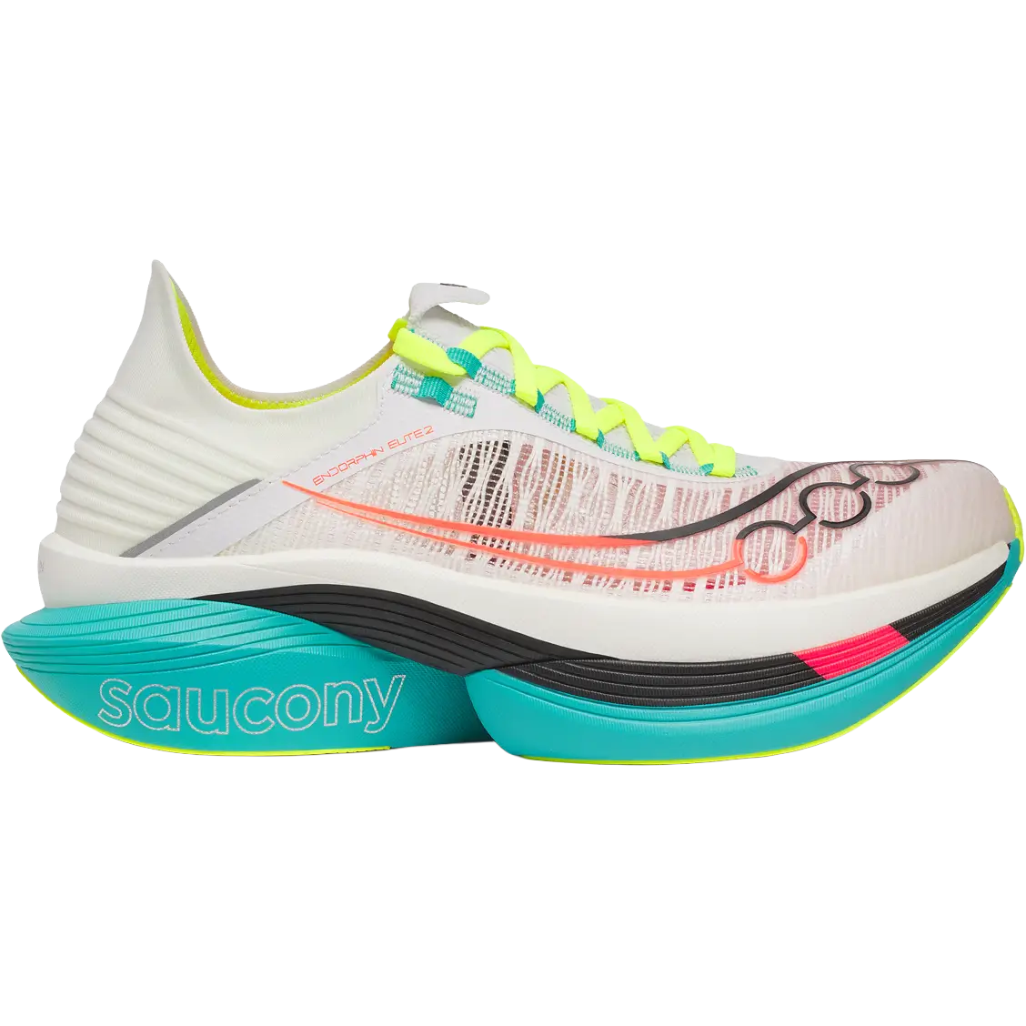 Saucony Endorphin Elite 2 Unisex - White/Mutant - US8,5/EU42 - Konkurrence løbesko