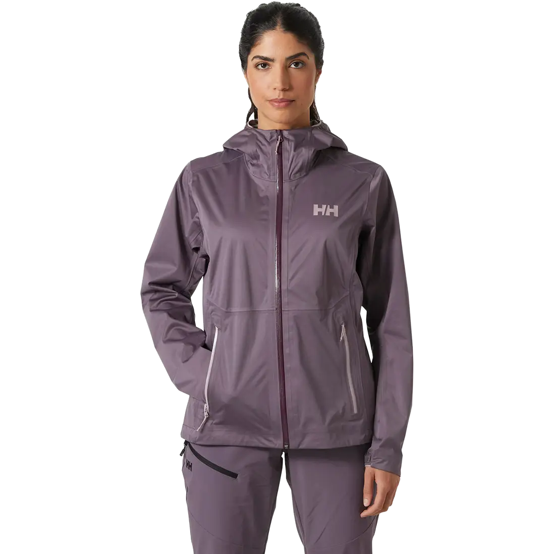 Helly Hansen Momentum 3L Stretch Jacket Women - Smoked Purple - XS - Regnjakker