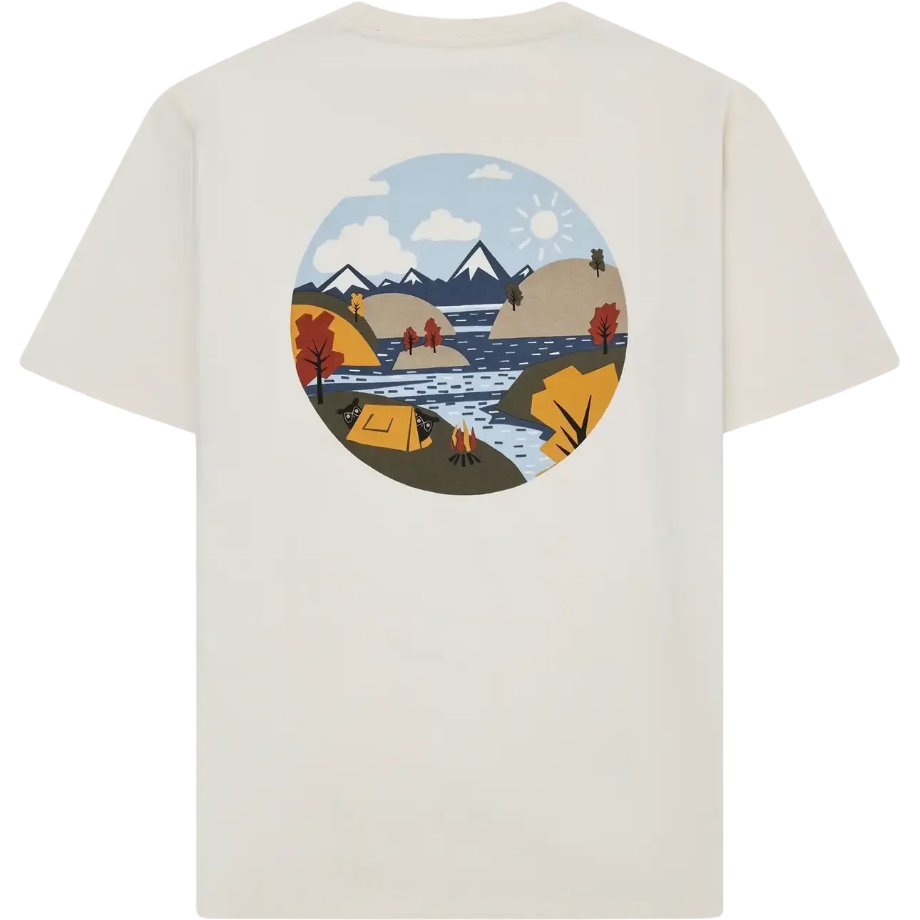 Scenery Back Print T-shirt Men