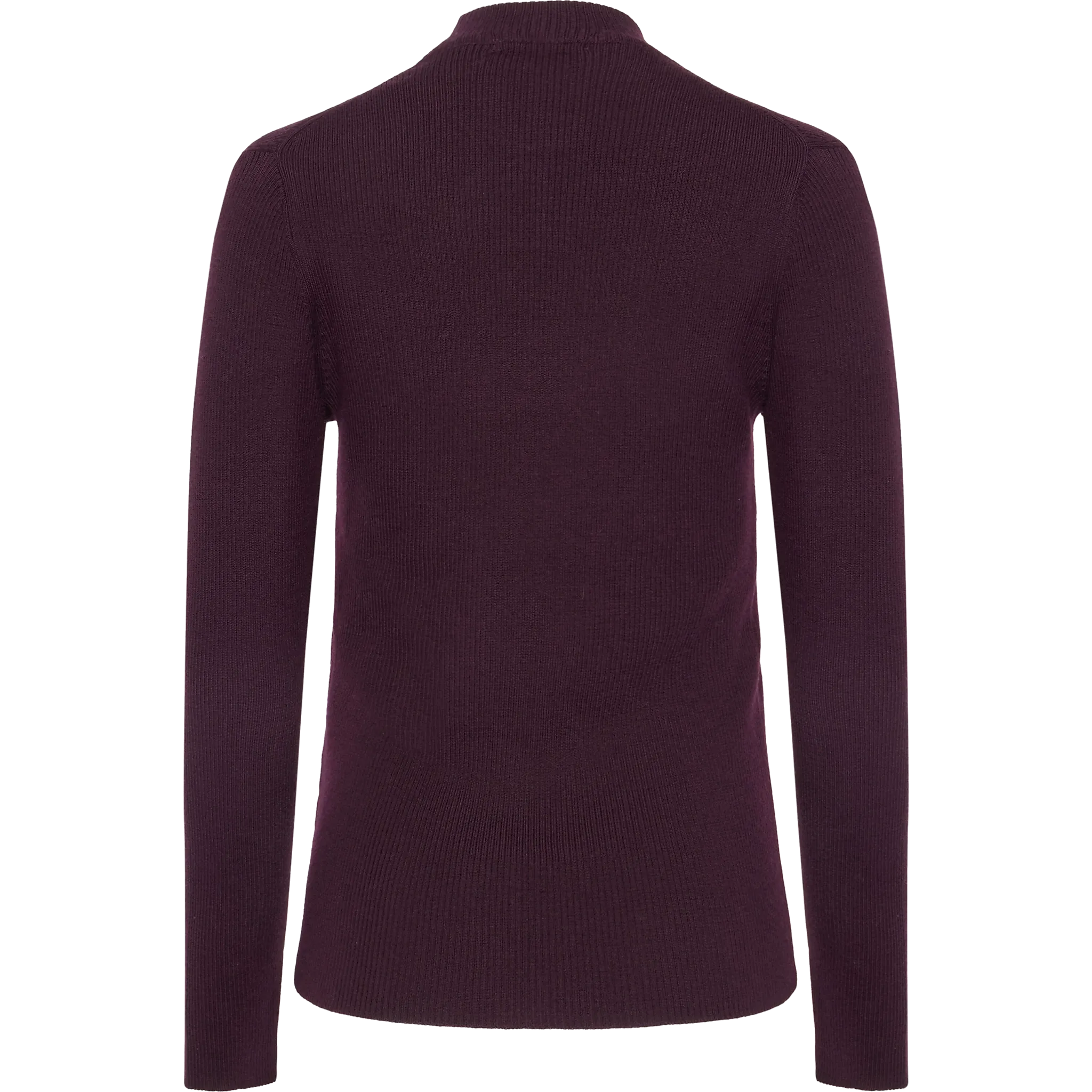 Merino Rib Mock Neck Långärmad T-shirt