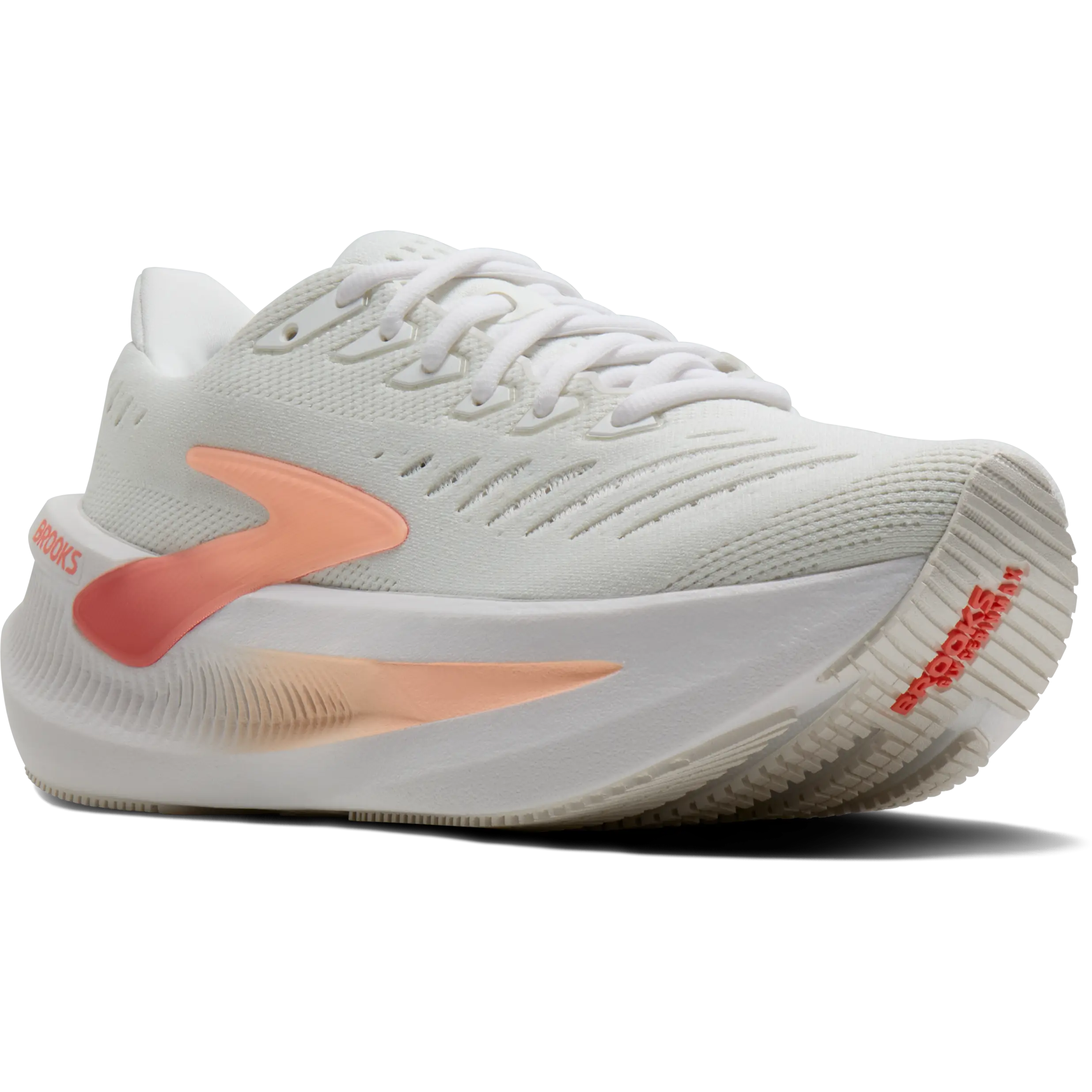 Brooks Glycerin Max 2 Women - White/Coral/Peach - US10,5/UK8,5/42,5 - Løbesko