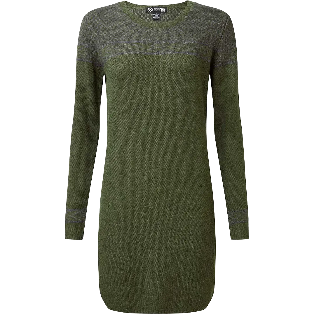 Sherpa Maya Texture Dress kjole - Evergreen - S - Outdoor kjoler
