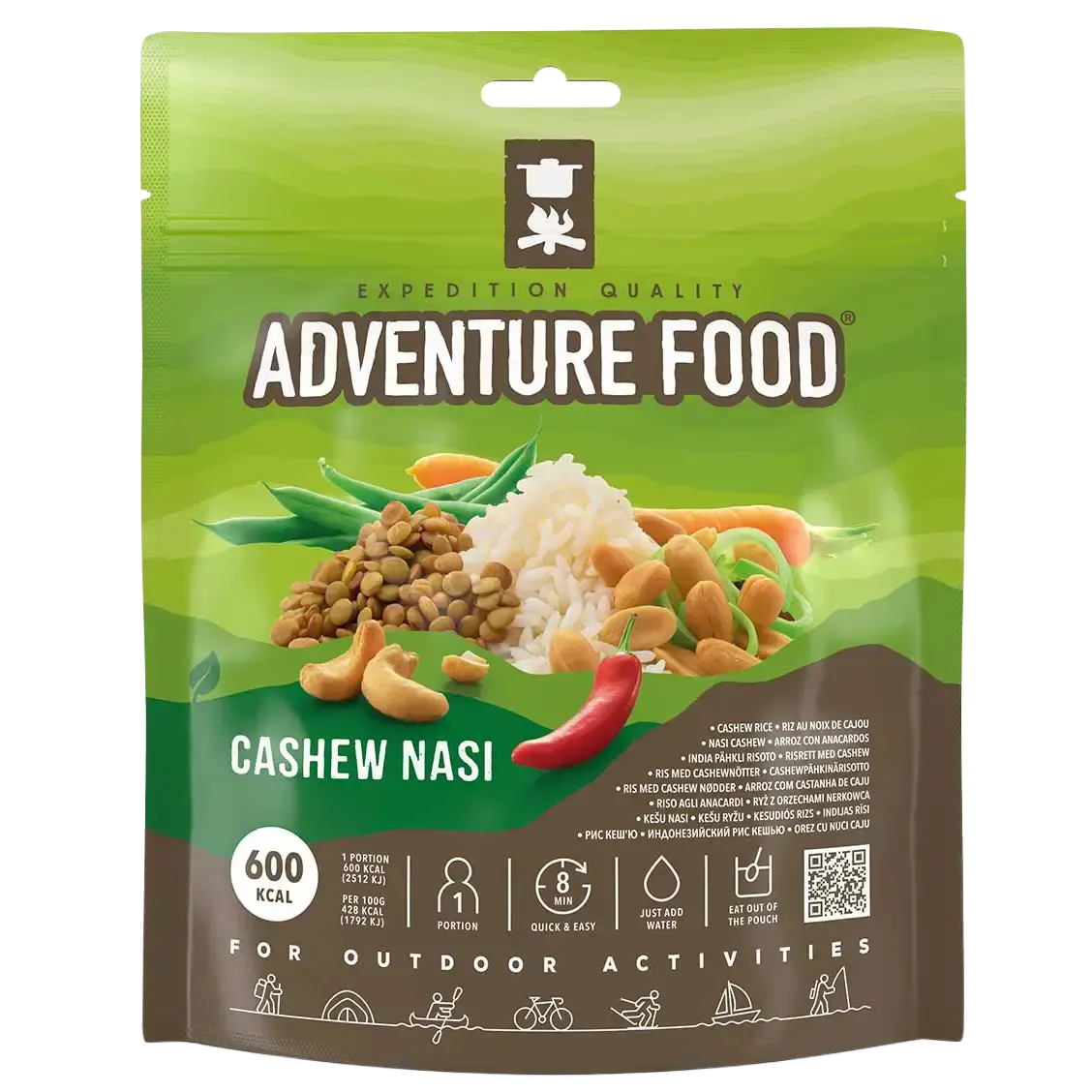 Cashew Nasi vegetarisk måltid