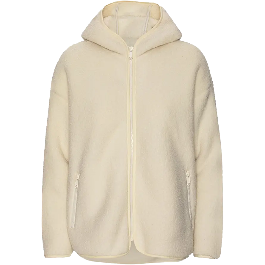 Superstainable Bolsa Pile Jacket Women Fleecejakke - White - XL - Fleecetrøjer