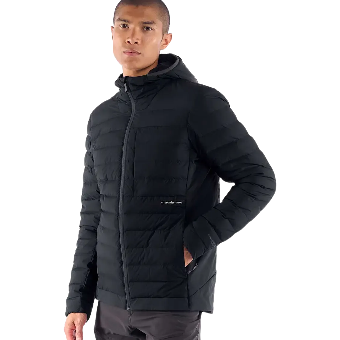 Divide Fusion Stretch Hoodie Men dunjakke