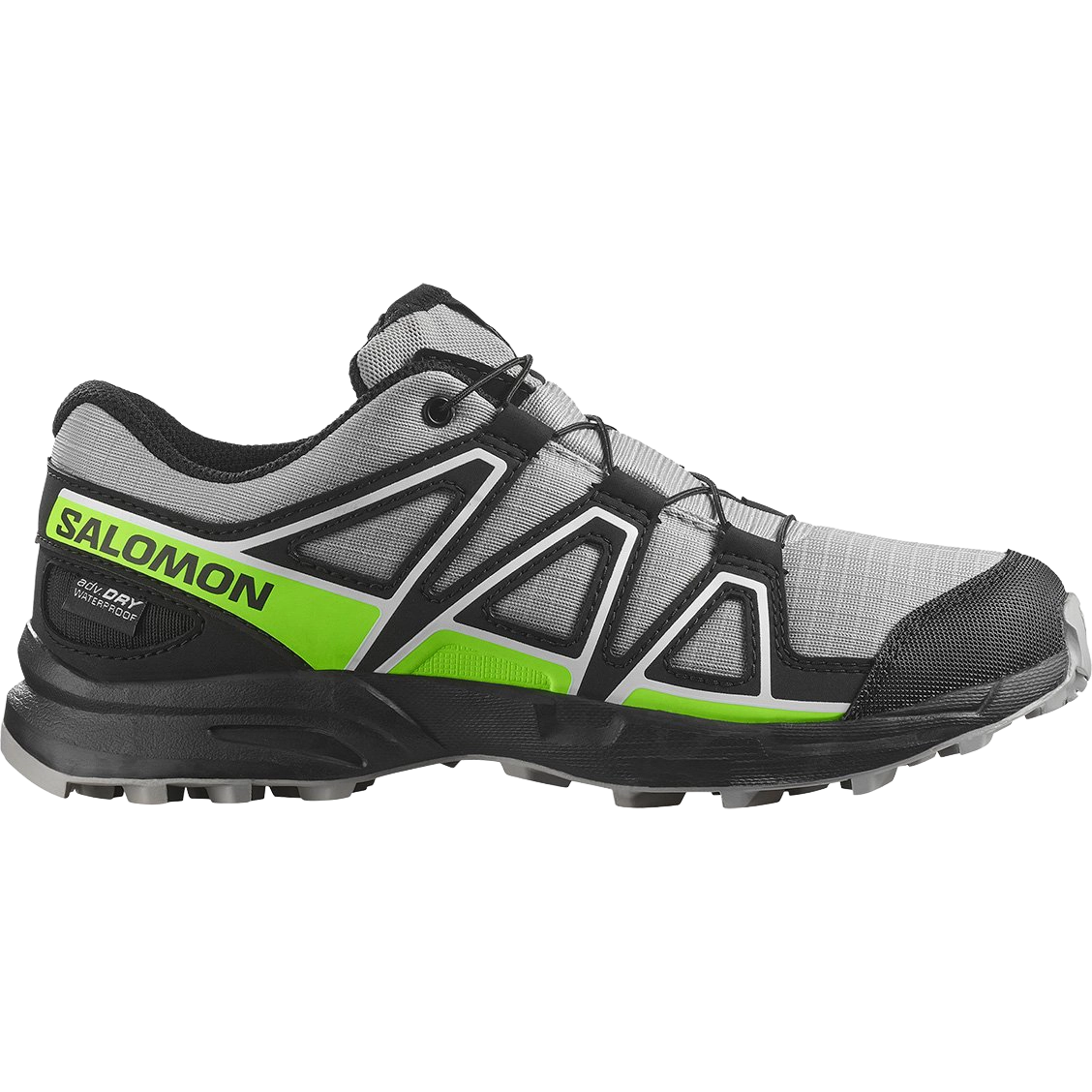 Salomon Speedcross CSWP Jr. børnesko - Alloy/Black/Green Gecko - 33 - Hverdagssko til børn