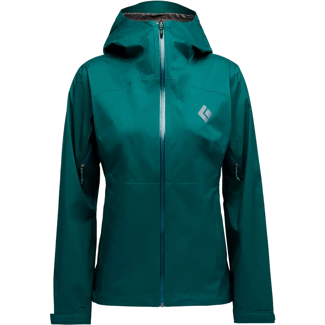 Black Diamond Fineline Stretch Shell Women regnjakke - Deep Woods - Regnjakker