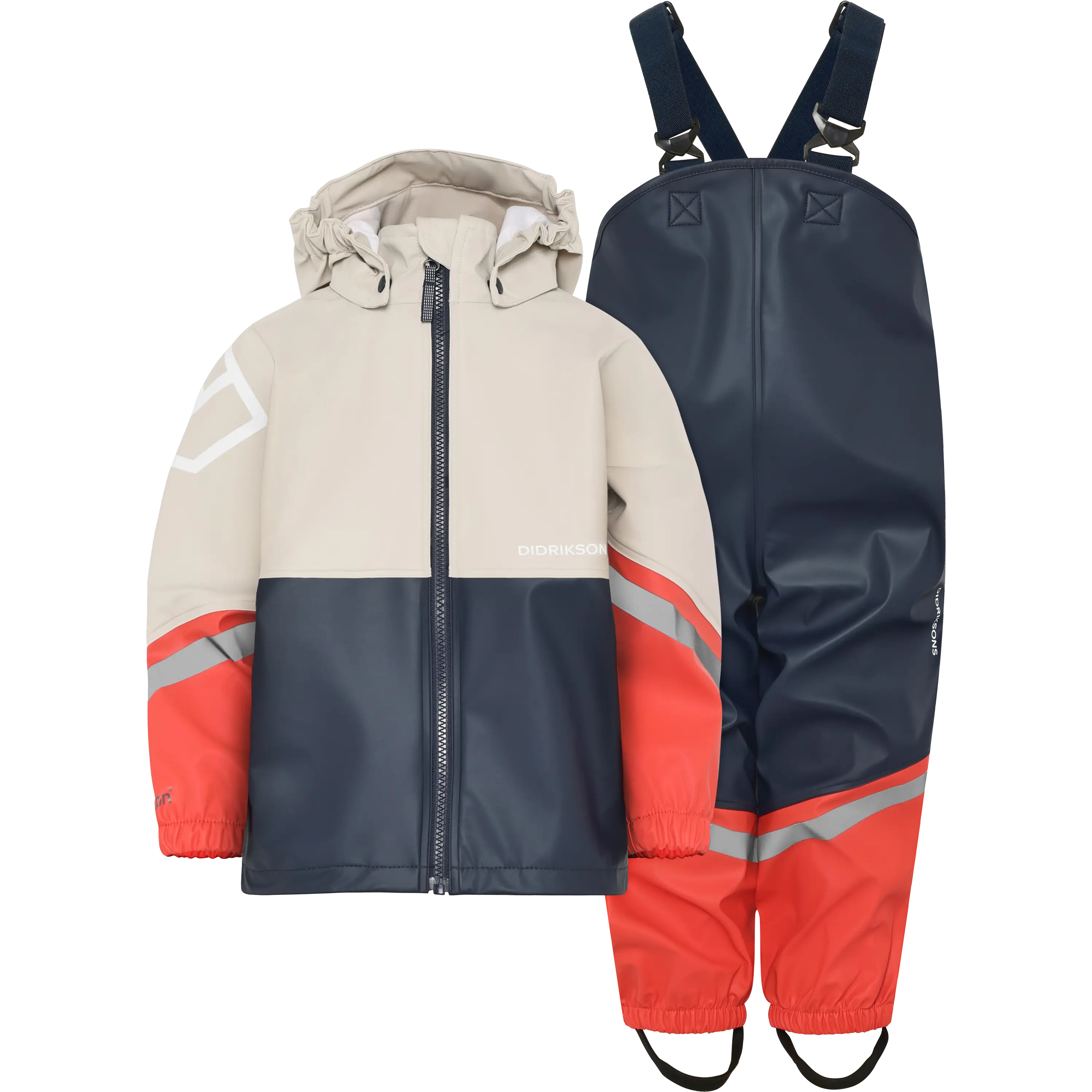 Didriksons Waterman Kids Set 12 regnsæt - Sand Beige - 130 cm - Regnsæt til børn