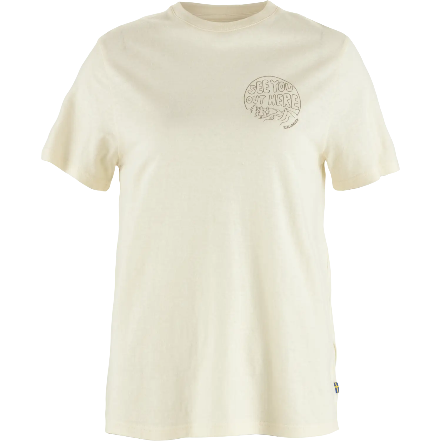 Fjällräven Hemp Blend Out Here T-shirt Women - Chalk White - L - Kortærmet T-shirts