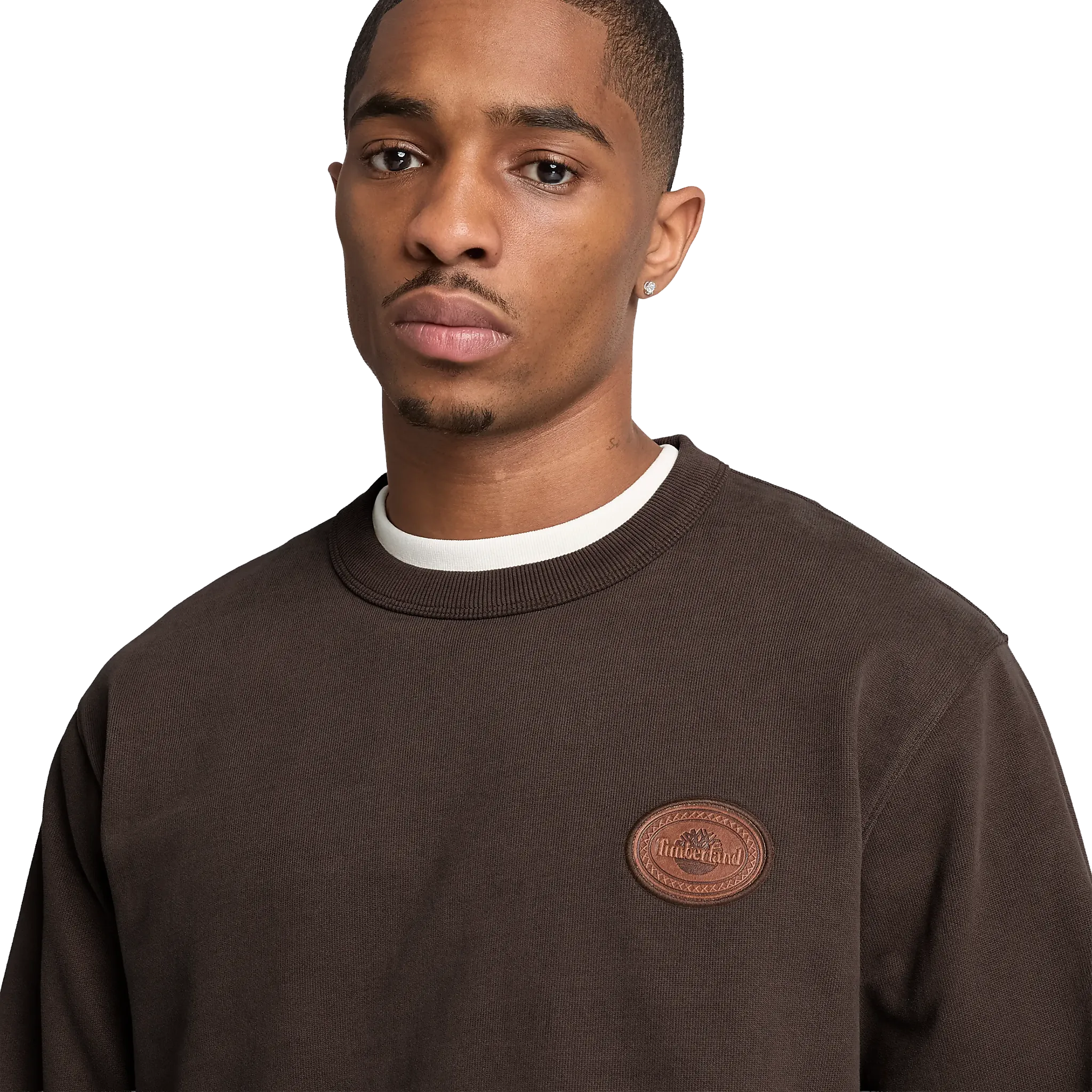  Leather Patch LB Crew Sweatshirt