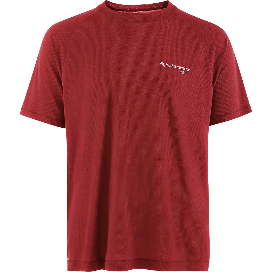 Klättermusen Groa SS Tee Men T-shirt - Ruby Red - XL - Undertrøjer