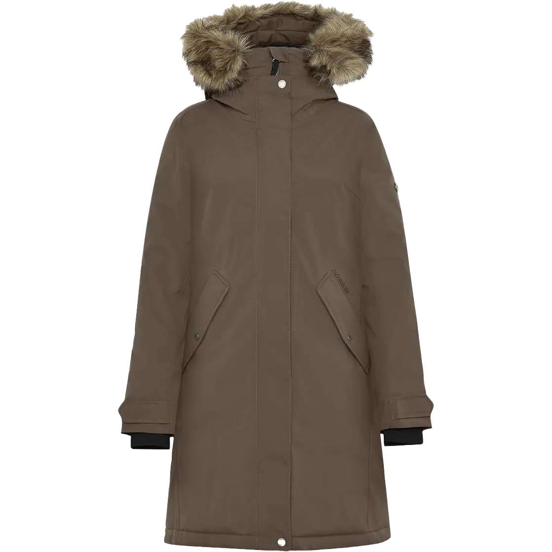 Didriksons Erna Parka Women vinterjakke - Mocha Brown - 46 - Vinterjakker