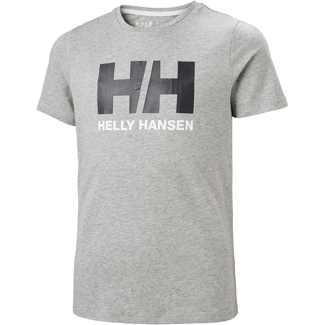Helly Hansen Logo T-shirt Junior børne-T-shirt - Grey Melang - 140/10 år - Kortærmet T-shirts til børn