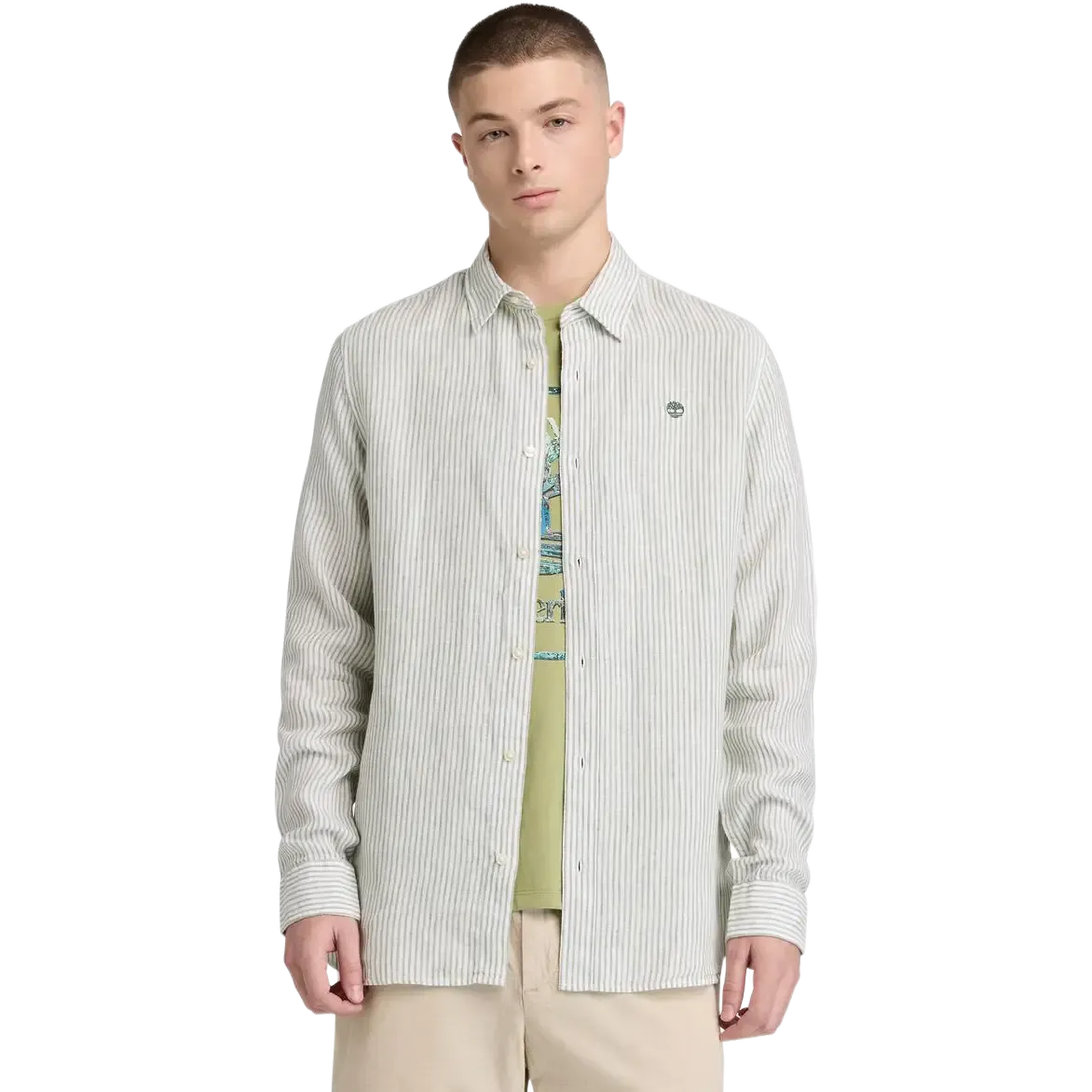 Mill Brook Linen Striped Shirt Reg Men