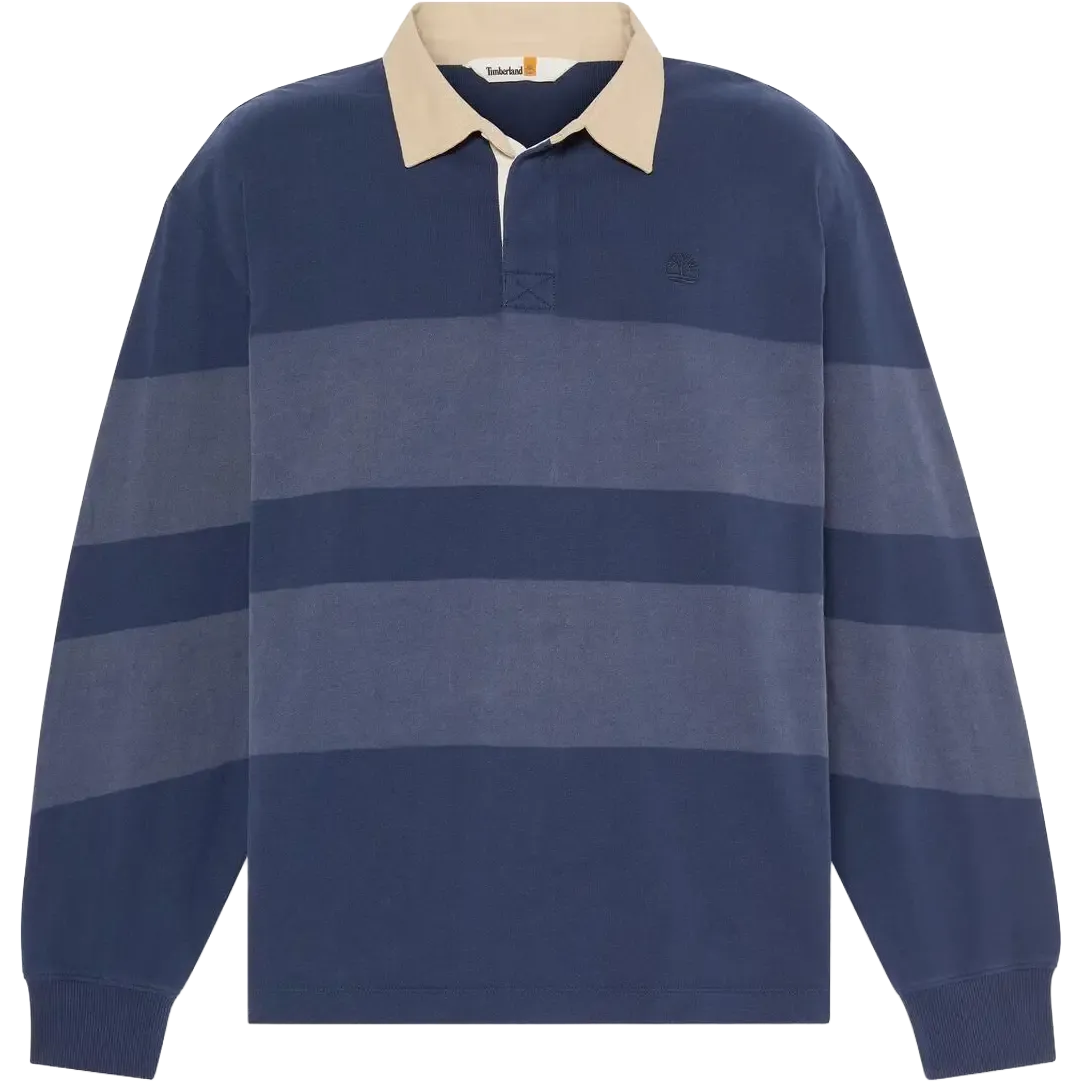LS Striped Rugby Polo Men