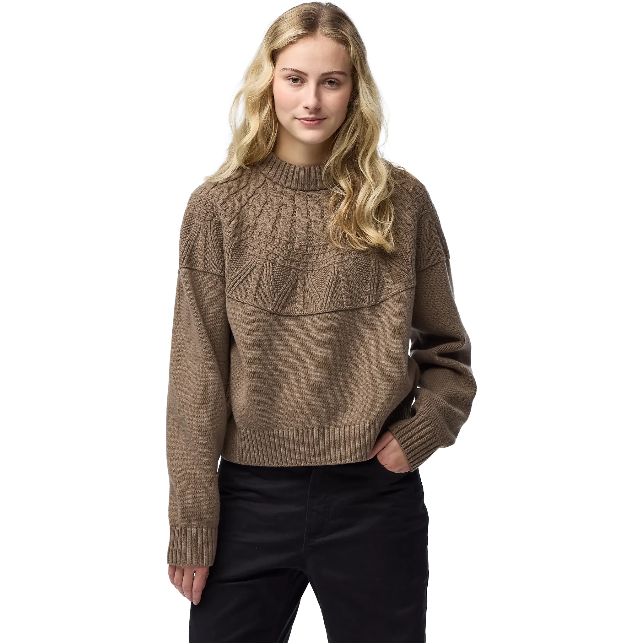 Övik Solid Jacquard Knit Women