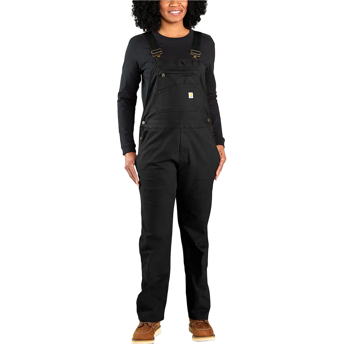 Carhartt Loose Fit Denim Bib Overall Women - Black - L - Hverdagsbukser
