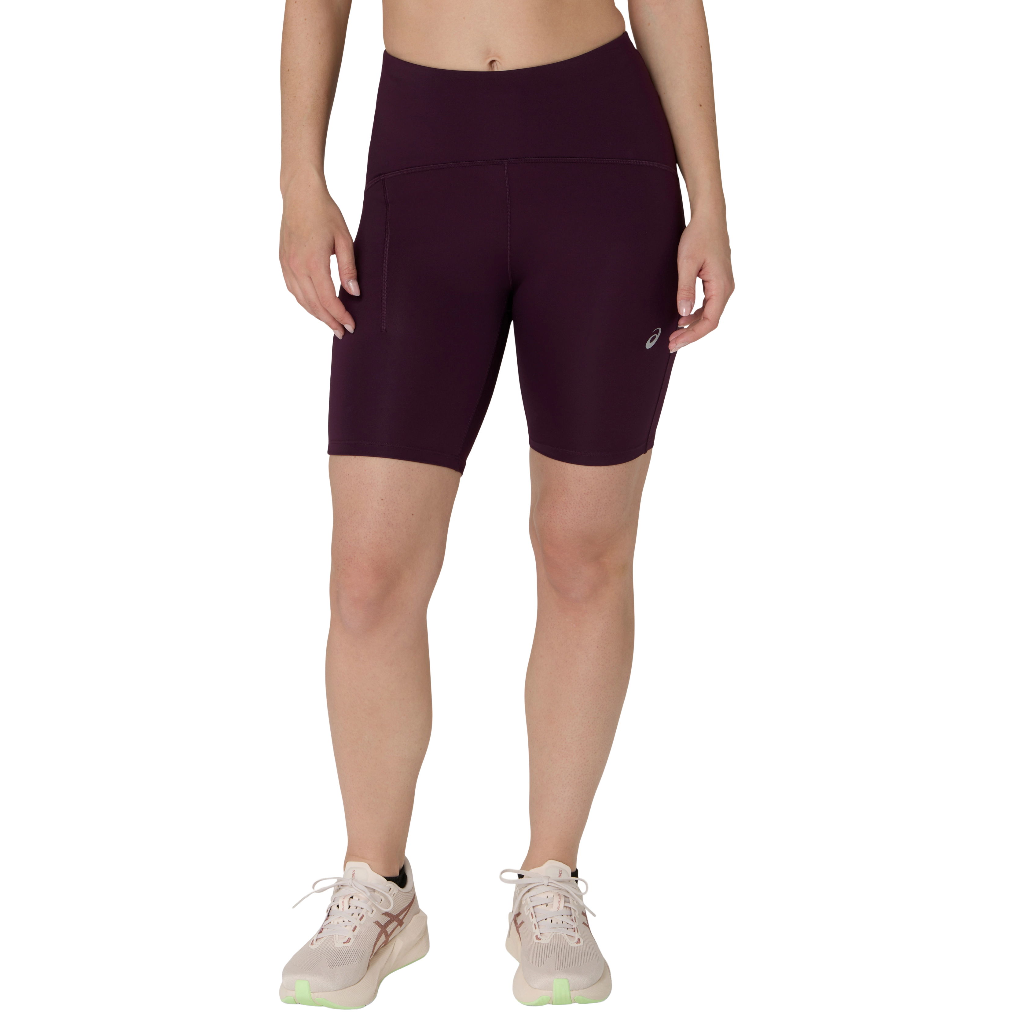 Asics Road High Waist 8'' Sprinter Women - Dark Aubergine - 2XL - Løbeshorts