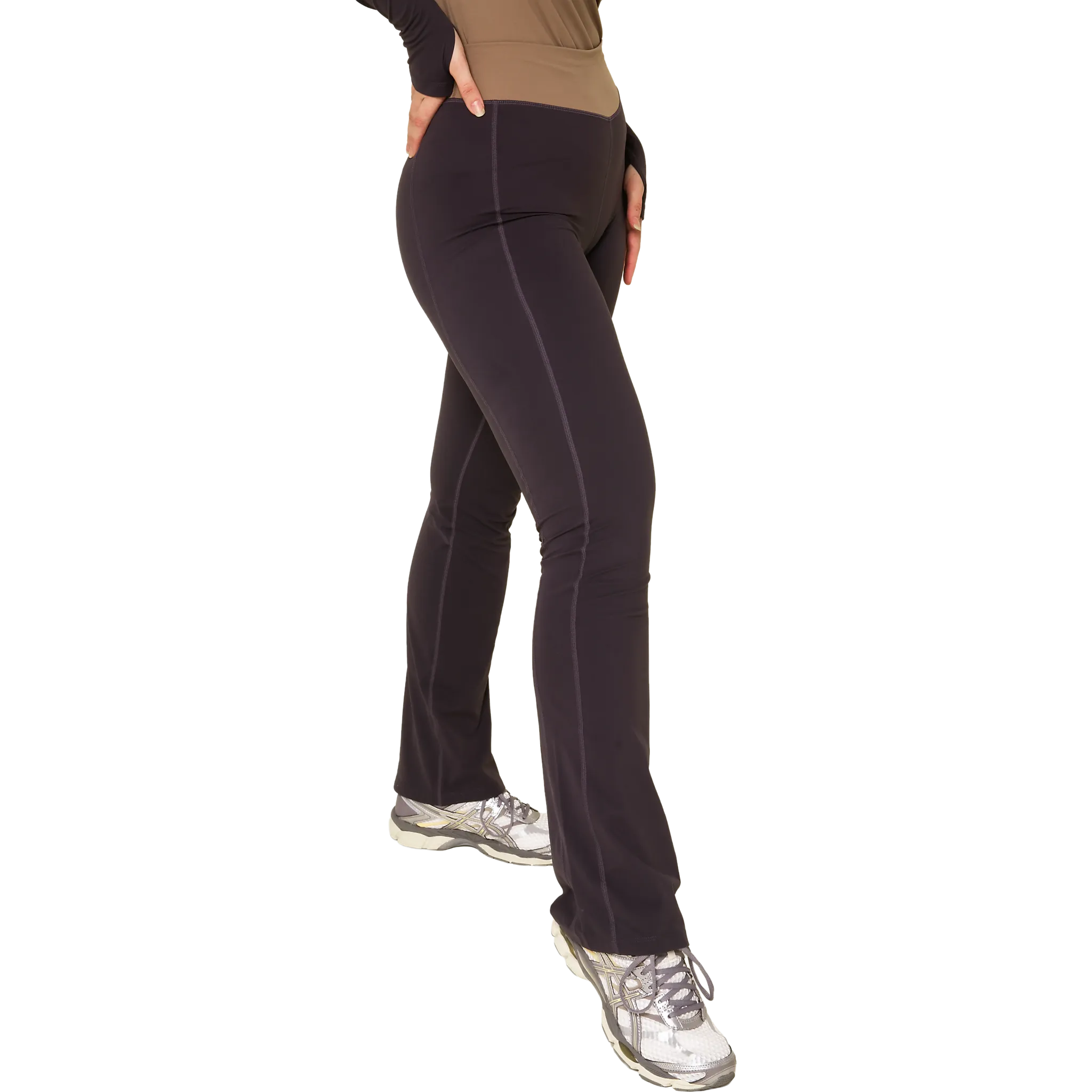 Rise High-Waist Flared Pocket Leggings W