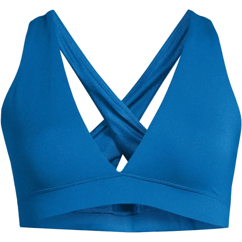 Casall V-Neck Crossback Bikini Top - Blue Teel - 36
