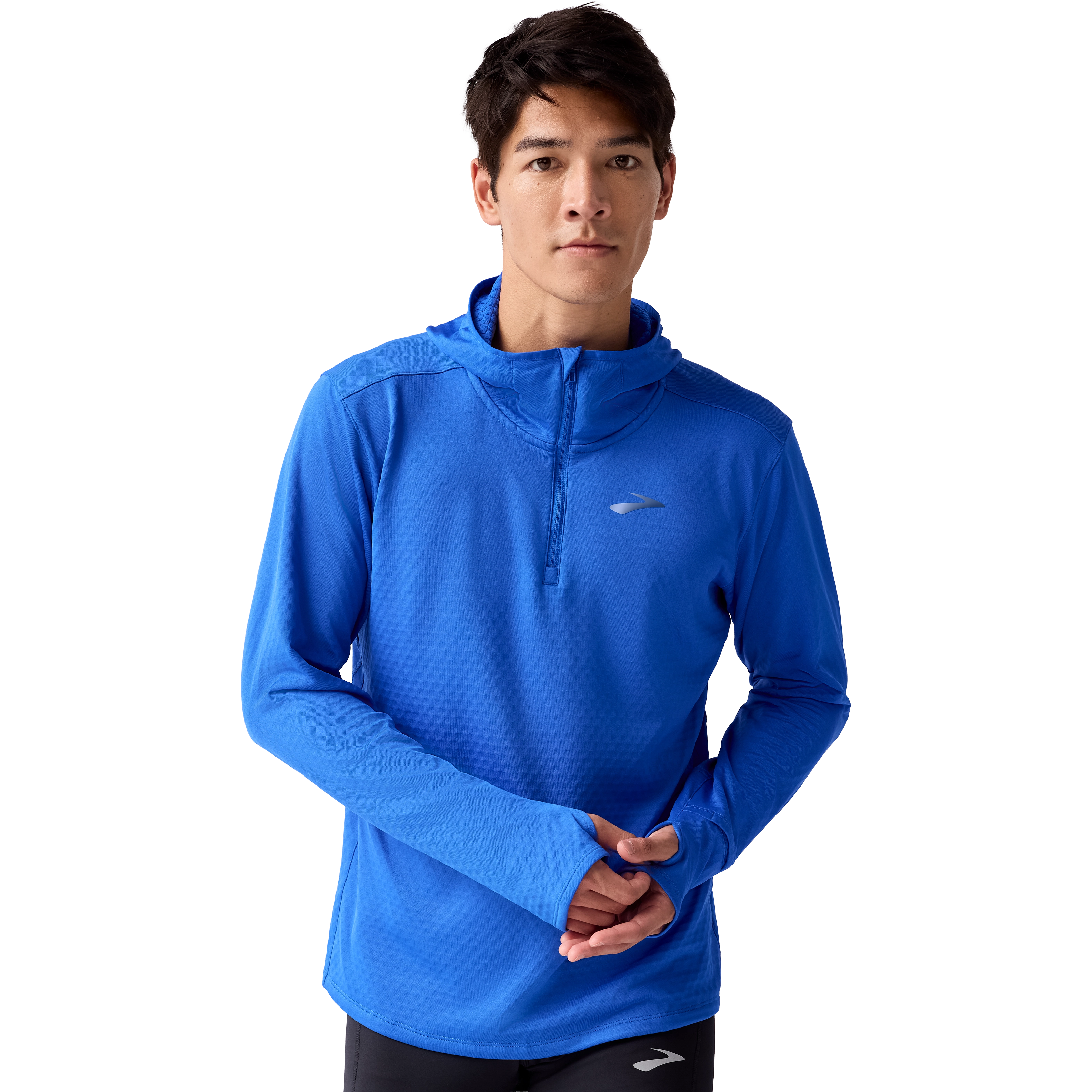 Brooks Notch Thermal Hoodie 3.0 Men - Neo Blue - XL - Løbetrøjer
