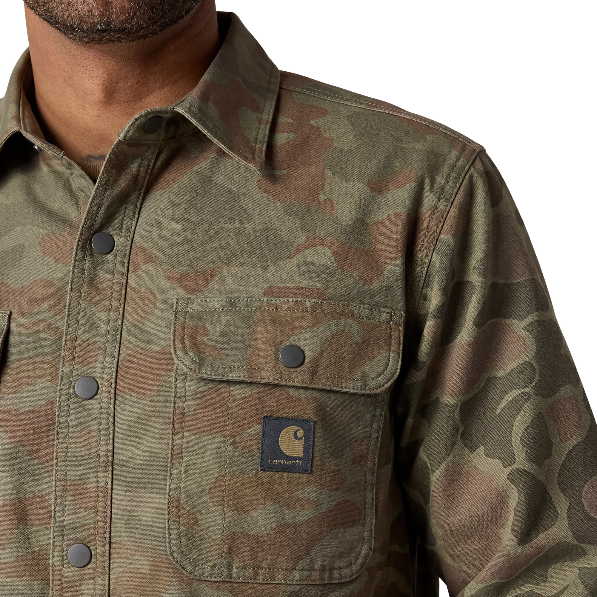 Canvas Fleece-Lined Shirt Jacket Herr