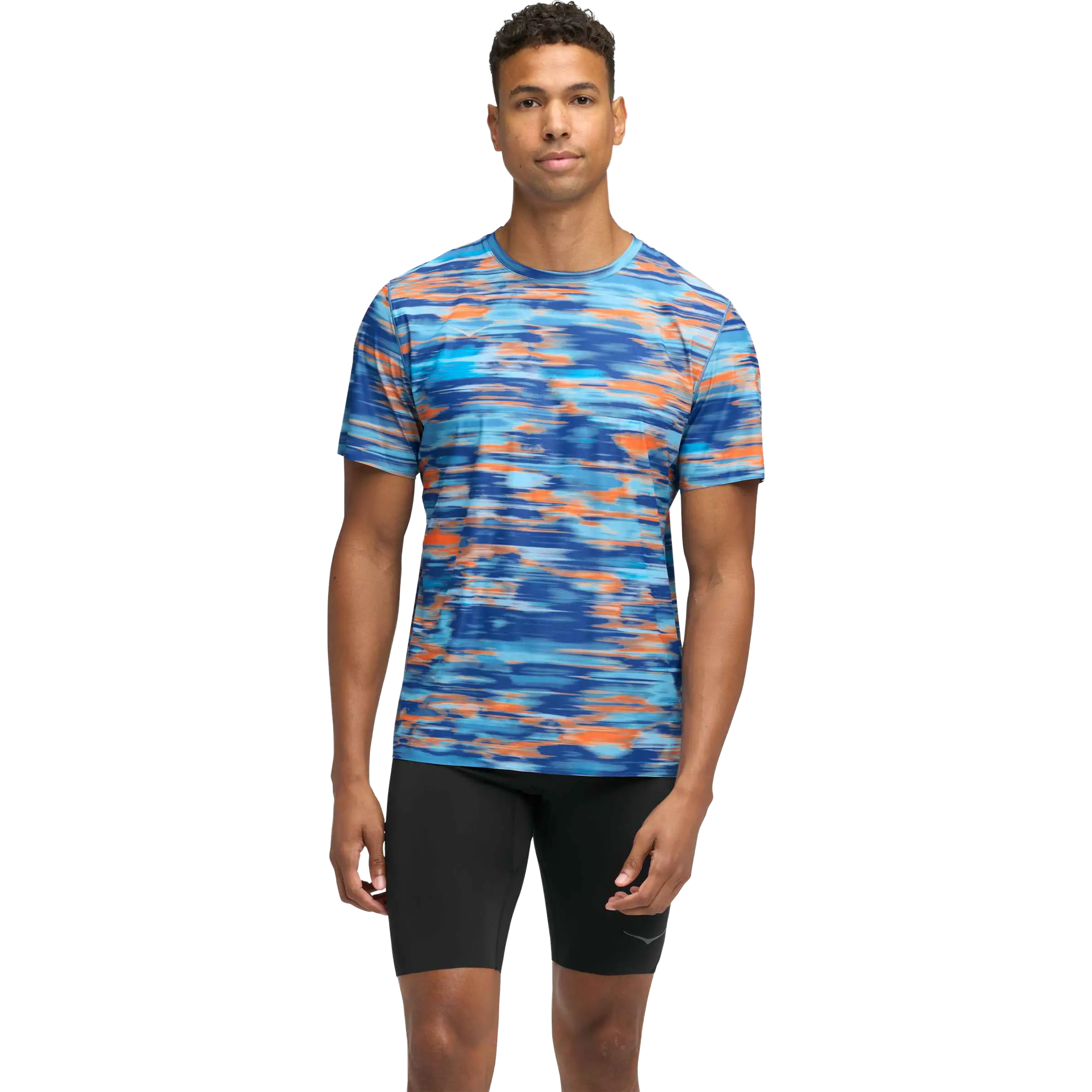 HOKA One One Airolite Short Sleeve 2.0 Men - Blue Blurr - S - Løbe t-shirt